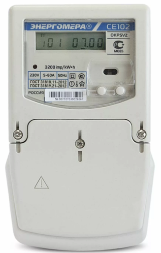 Счетчик электроэнергии однофазный многотарифный Энергомера CE102 S6 (145 AKV)
